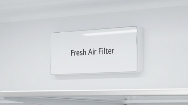 LG refrigerator Fresh Air Filter system designed to reduce odors and maintain a clean interior environment