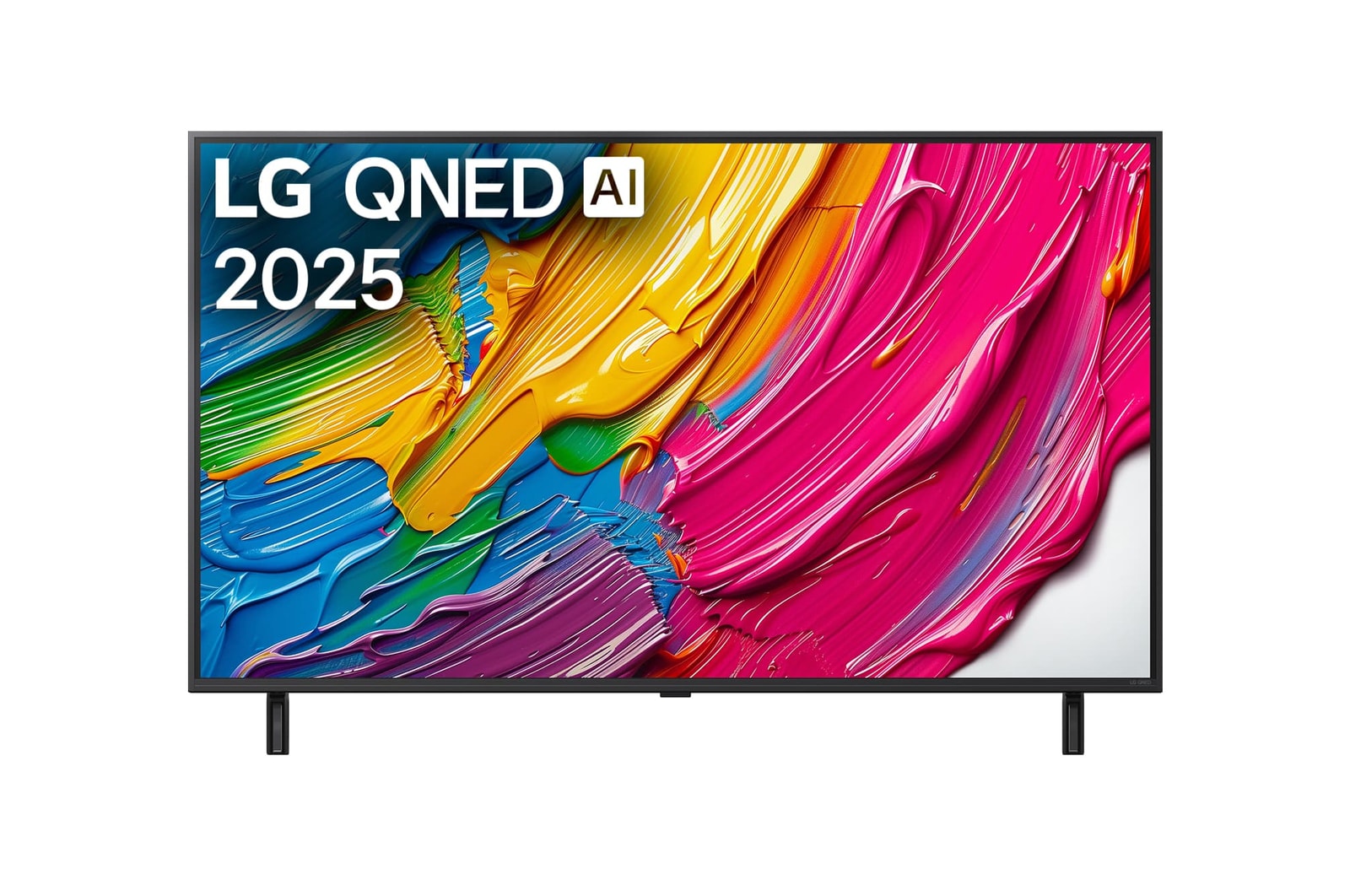Frontansicht des LG OLED evo AI G5 4K Smart TV. Ein "12 Years of world number 1 OLED"-Emblem und das "LG OLED AI 2025"-Logo sind auf dem Bildschirm zu sehen.