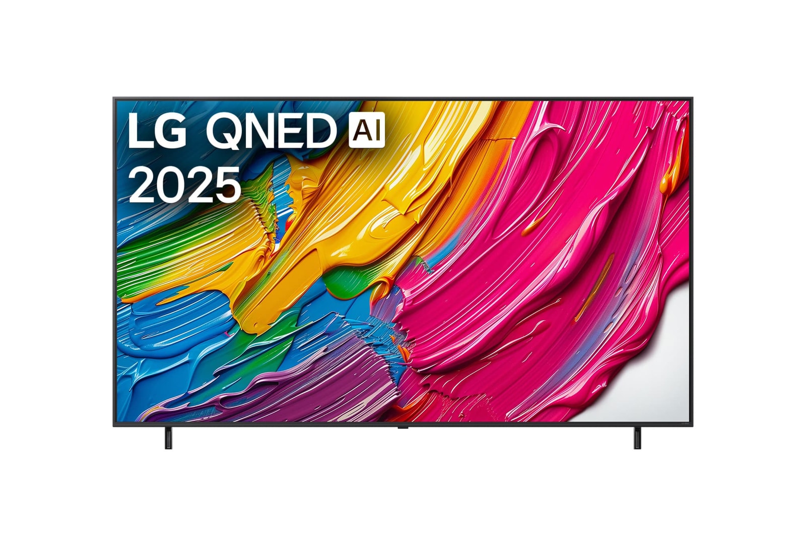 Frontansicht des LG OLED evo AI G5 4K Smart TV. Ein "12 Years of world number 1 OLED"-Emblem und das "LG OLED AI 2025"-Logo sind auf dem Bildschirm zu sehen.