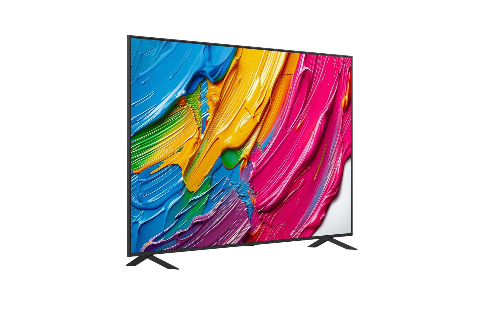 Leicht seitliche Ansicht des LG OLED evo AI G5 4K Smart TV.