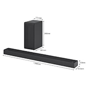 LG 3.1. soundbar mit 400 Watt | kabelloser Subwoofer | LG DS65Q, DS65Q