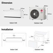 LG DUALCOOL S1 PREMIUM, 4,35 kW, Energieeffizienz A+++/A+++ (Skala A+++ bis D), H12S1P