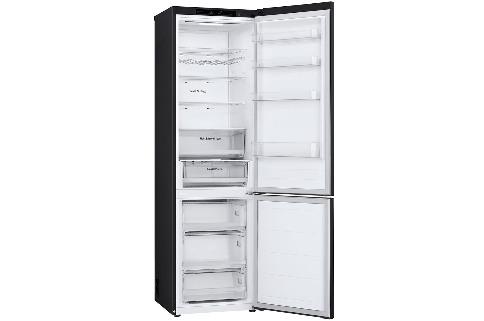 Left side view door open without food