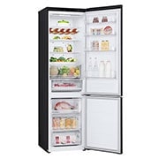 Left side view door open with food