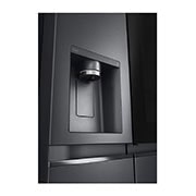 LG Side-by-Side mit  InstaView Door-in-Door® | Craft Ice, Crushed Ice, Eiswürfel und Wasserspender | 635 Liter Kapazität | Energieeffizienzklasse E | Festwasseranschluss | Matte Black Steel | LG GSXV90MCDE, GSXV90MCDE