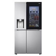 LG Side-by-Side mit InstaView Door-in-Door ™ | Eis-, Crushed Ice- und Wasserspender | 635 Liter Kapazität | Shiny Steel | LG GSXV91BSAE, GSXV91BSAE