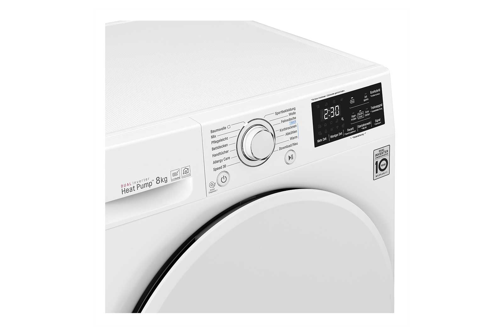 LG Trockner | 8 kg | Dual Inverter Wärmepumpentechnologie | autoreinigender Kondensator , RT8DIHP