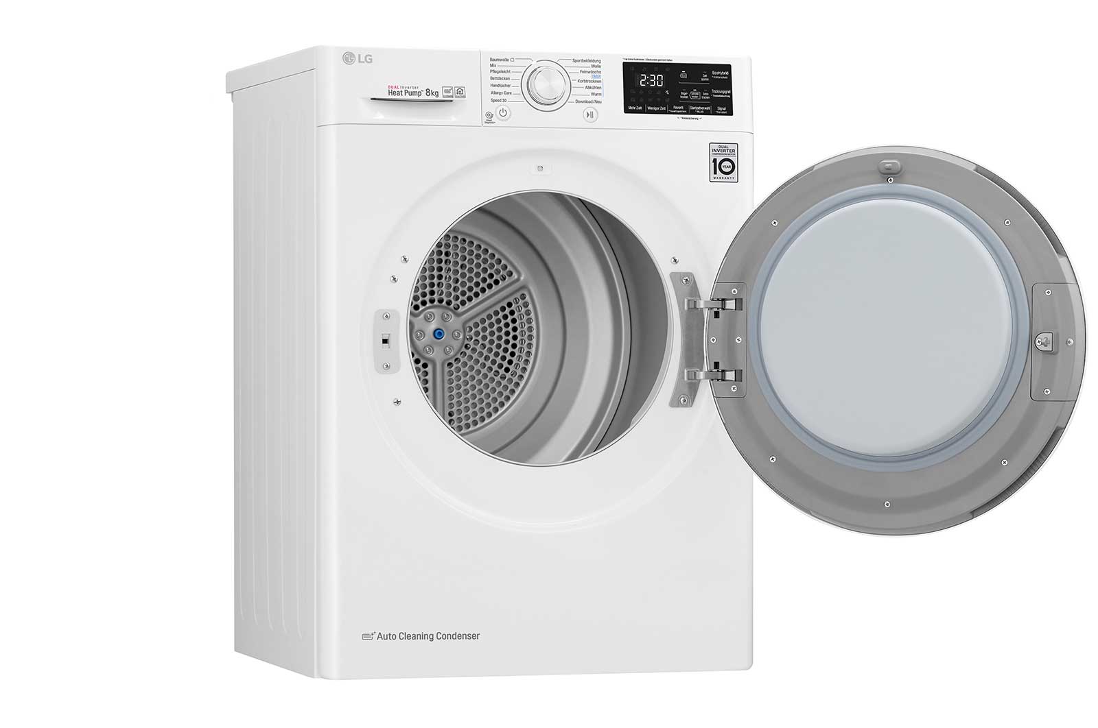 LG Trockner | 8 kg | Dual Inverter Wärmepumpentechnologie | autoreinigender Kondensator , RT8DIHP