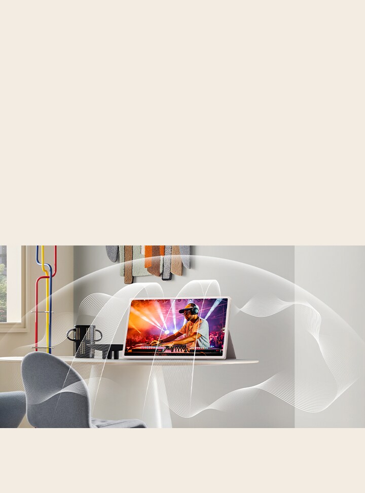 Soundwellen, die vom StanbyME 2 ausgehen.