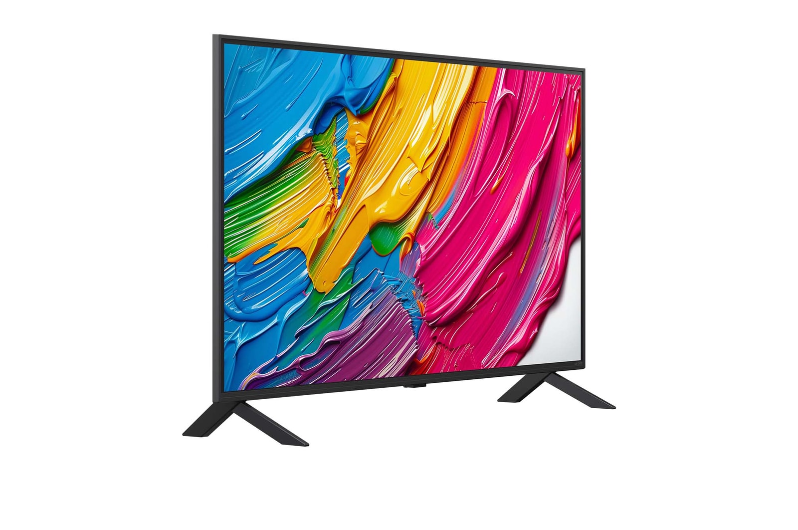 Leicht seitliche Ansicht des LG OLED evo AI G5 4K Smart TV.