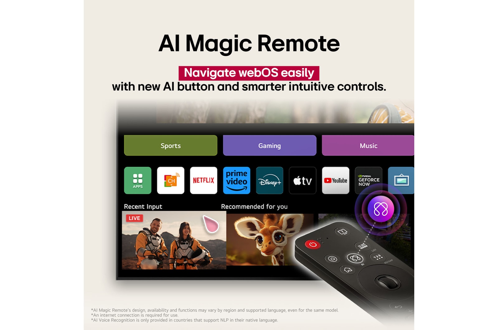 Ein Wohnzimmer mit einem an der Wand montierten LG OLED-Fernseher. Auf dem Fernseher ist eine Bergkette vor einem dunklen Abendhimmel voller Sterne zu sehen. Diese Szene ist in zwei Hälften geteilt. Die eine Seite zeigt eine trübe, graue Version der Landschaft mit der Bezeichnung Non Perfect Black Display. Auf der anderen Seite ist ein angenehmeres Bild mit einem größeren Dynamikbereich von Schwarz und Weiß zu sehen. Dies ist mit Perfect Black Display gekennzeichnet. Auch die Logo-Zertifizierung ist sichtbar: Perfect Black Technology liefert Schwarzwerte von 0,24 nit oder weniger bis zu 500 Lux. 