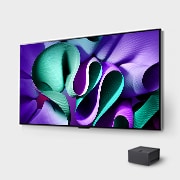 LG Weltweit erster vollkommen kabelloser LG OLED evo AI M4 TV mit 4K 144Hz Video- und Audioübertragung, 83 Zoll , OLED83M49LA