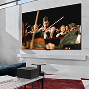 LG Weltweit erster vollkommen kabelloser LG OLED evo AI M4 TV mit 4K 144Hz Video- und Audioübertragung, 83 Zoll , OLED83M49LA
