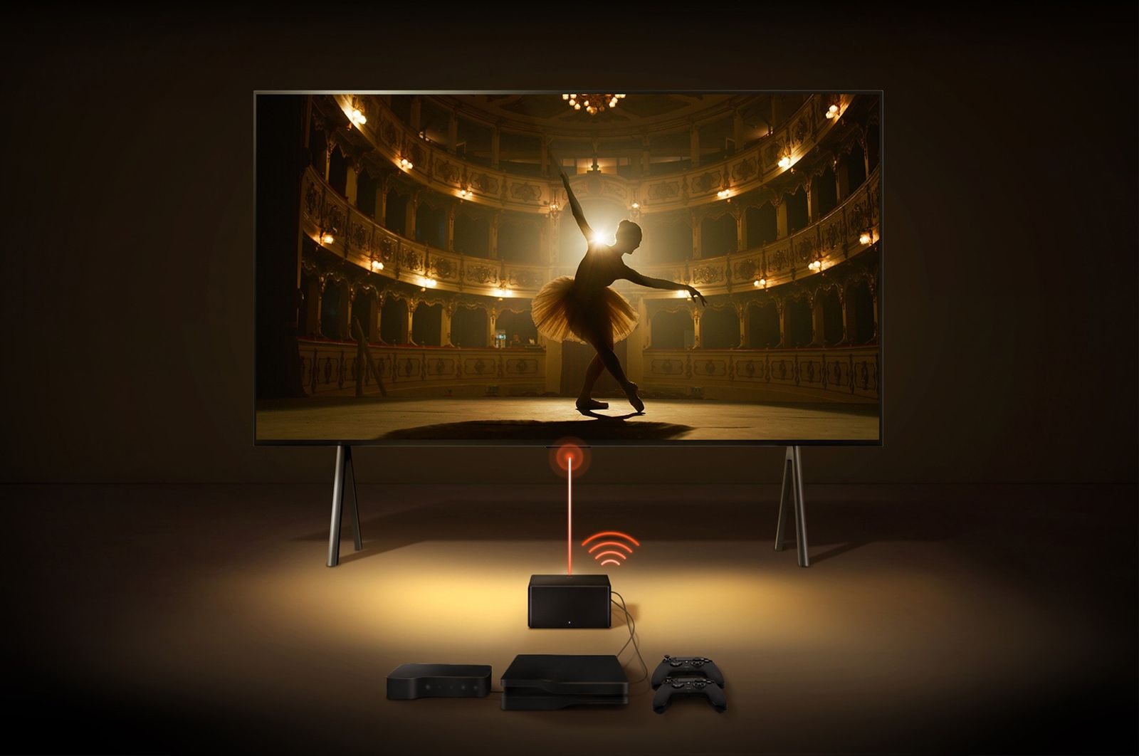 LG Vollkommen kabelloser LG SIGNATURE OLED M4 TV mit 4K 120Hz Video- und Audioübertragung, 97 Zoll , OLED97M49LA