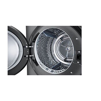 LG WashTower Schwarz (Waschmaschine: A, 12kg, 1350 U./Min.; Trockner: A+++/C, 10kg) Waschmaschine & Trockner in einem Gerät I WT1210BBF, WT1210BBF
