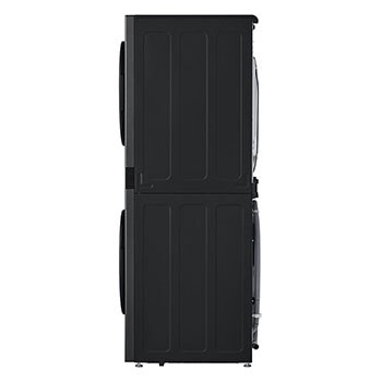 LG WashTower Schwarz (Waschmaschine: A, 12kg, 1350 U./Min.; Trockner: A+++/C, 10kg) Waschmaschine & Trockner in einem Gerät I WT1210BBF, WT1210BBF