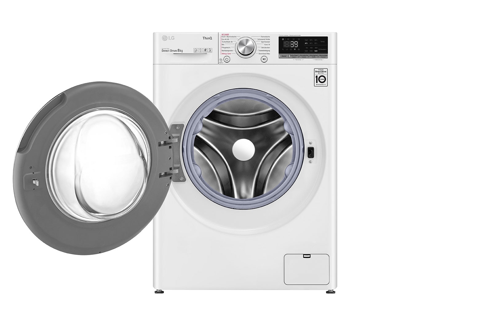 LG Waschmaschine | 8 kg | AI DD™ | Steam | TurboWash™ 360° | LG F4WV708P1E, F4WV708P1E