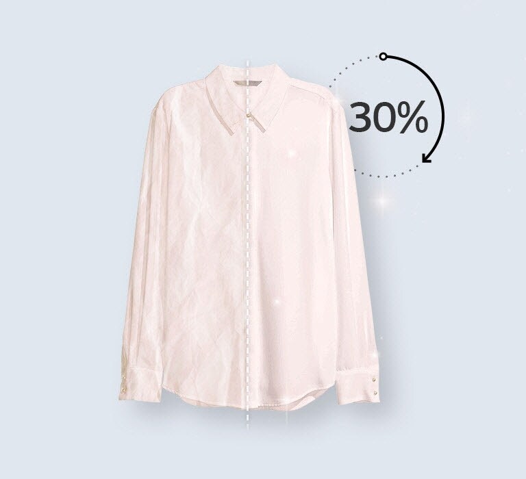 30%  weniger Knitterfalten1