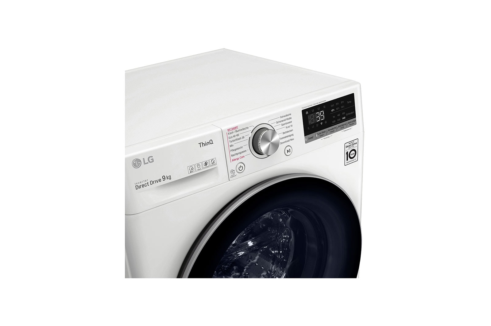 LG Waschmaschine | 9 kg | AI DD™ | Steam | TurboWash™ 360° | LG F4WV709P1E, F4WV709P1E