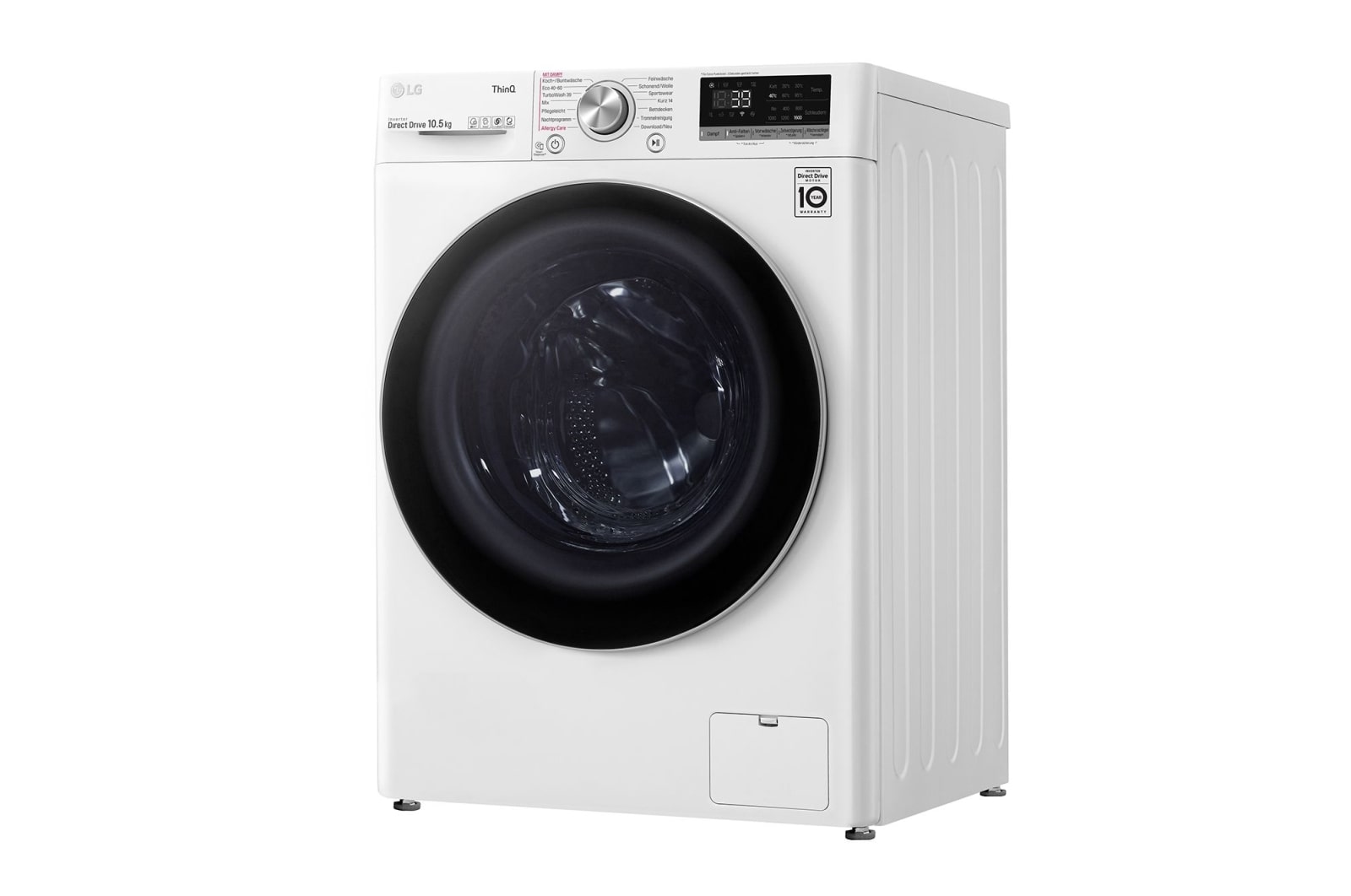 LG Waschmaschine | 10.5 kg | AI DD™ | Steam™ | TurboWash™ | Aqualock | Neue Wohlfühl-Trommel | LG F6WV710P1, F6WV710P1