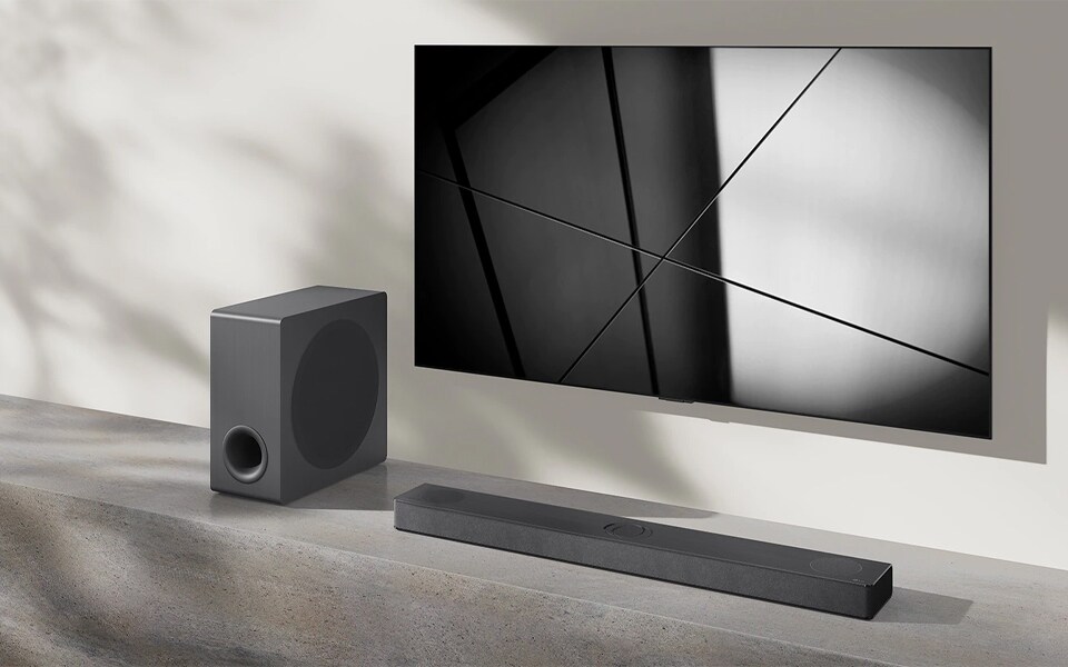 DS80QY Smart Soundbar in Kombination mit einem LG TV