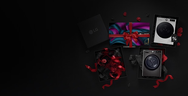 Bilder von LG-Haushaltsgeräten.	