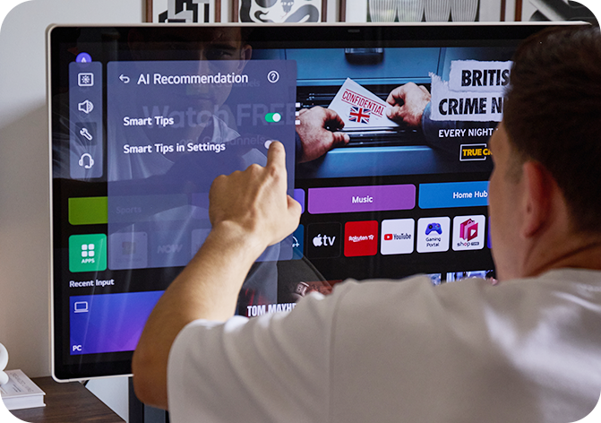 Bild mit LG portablem & kabellosem Monitor.