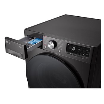 LG Waschmaschine Schwarz (A-20%*, 13 kg, 1.360 U./Min.) mit AI DD® & TurboWash®360° | F4WR703YB, F4WR703YB
