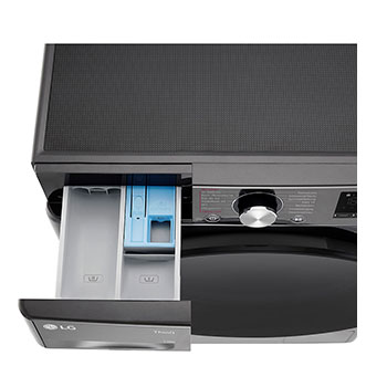 LG Waschmaschine Schwarz (A-20%*, 13 kg, 1.360 U./Min.) mit AI DD® & TurboWash®360° | F4WR703YB, F4WR703YB