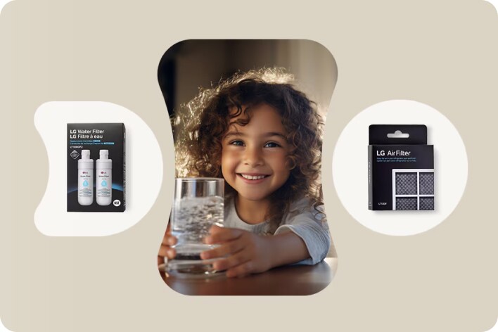 Get 50%* off on select LG fridge filter accessories