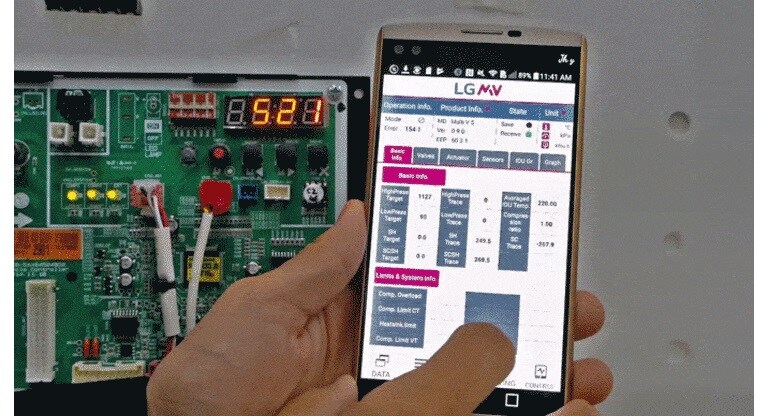 The compact communications module provides instant access to system data.