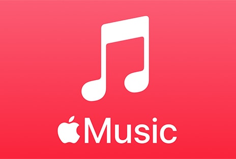 An app logo of Apple Music.	