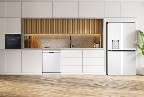 fridge in the kitchen