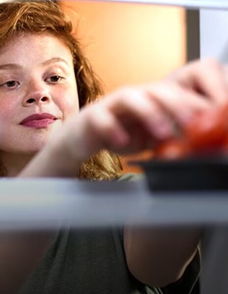 looking in the fridge 