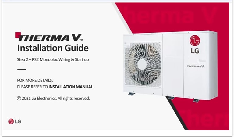&quot;LG Therma V R32 Monobloc Installation Guide3