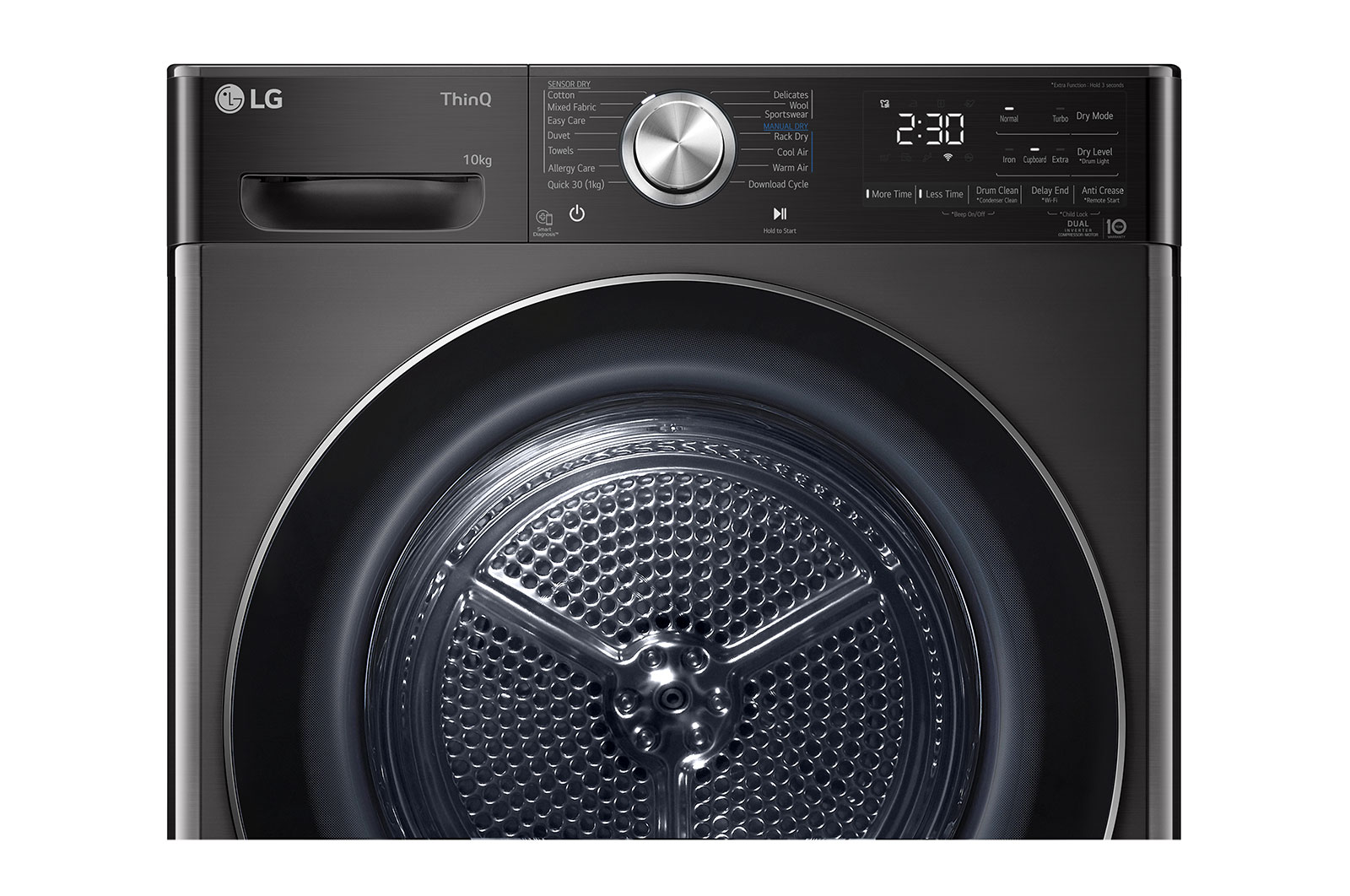 LG 10kg Series 10 Heat Pump Dryer - 9 Star, DVH10-10B