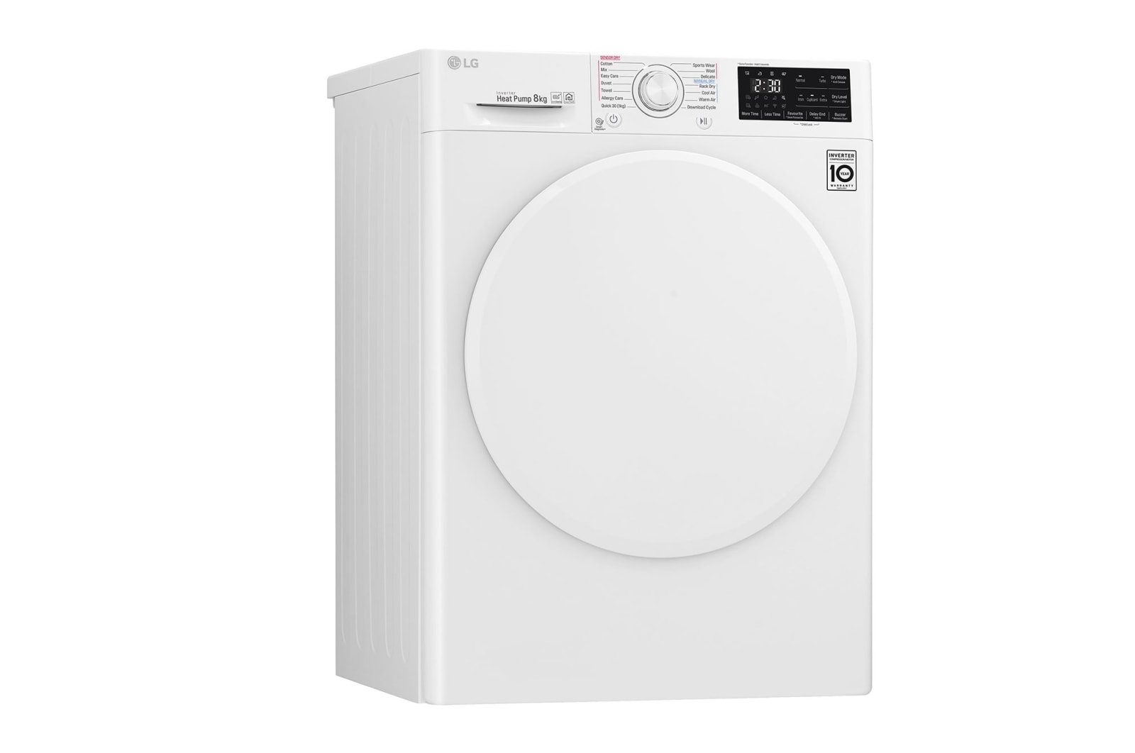 LG 8kg Heat Pump Dryer with Inverter Control, DVH4-08W