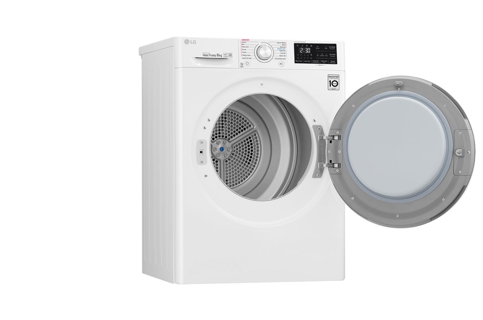 LG 8kg Heat Pump Dryer with Inverter Control, DVH4-08W