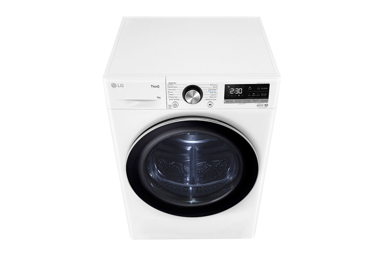 LG 9kg Series 9 Heat Pump Dryer - 9 Star, DVH9-09W