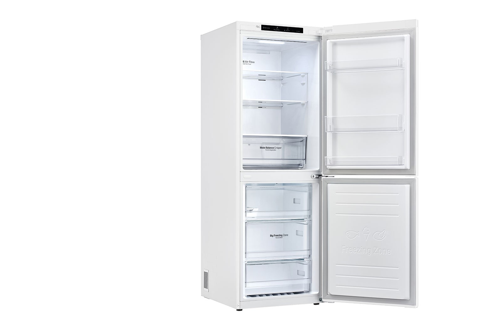 LG 306L Bottom Mount Fridge with Door Cooling in White Finish​, GB-335WL