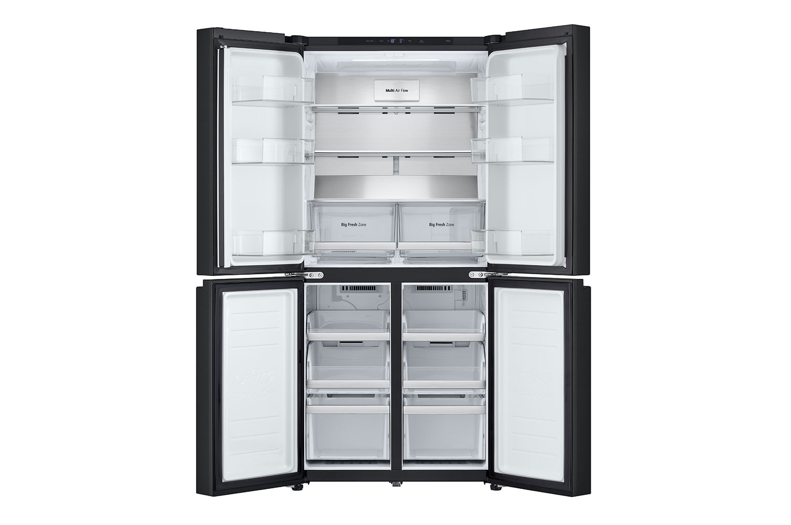 LG 530L Slim French Door Fridge in Matte Black Finish, GF-B505MBL