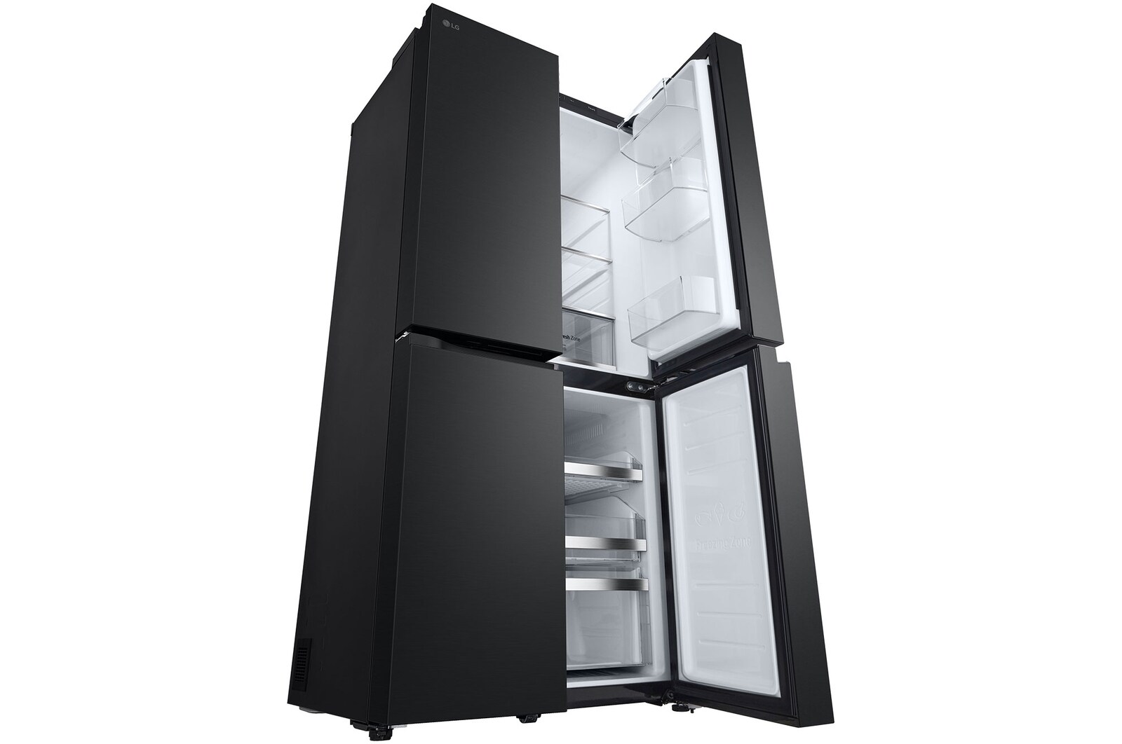 LG 530L Slim French Door Fridge - Matte Black, GF-B505MBL