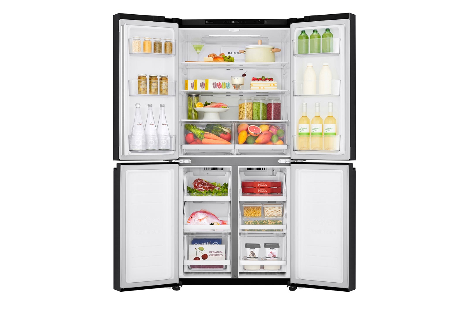 LG 530L Slim French Door Fridge in Black Finish, GF-B530BL