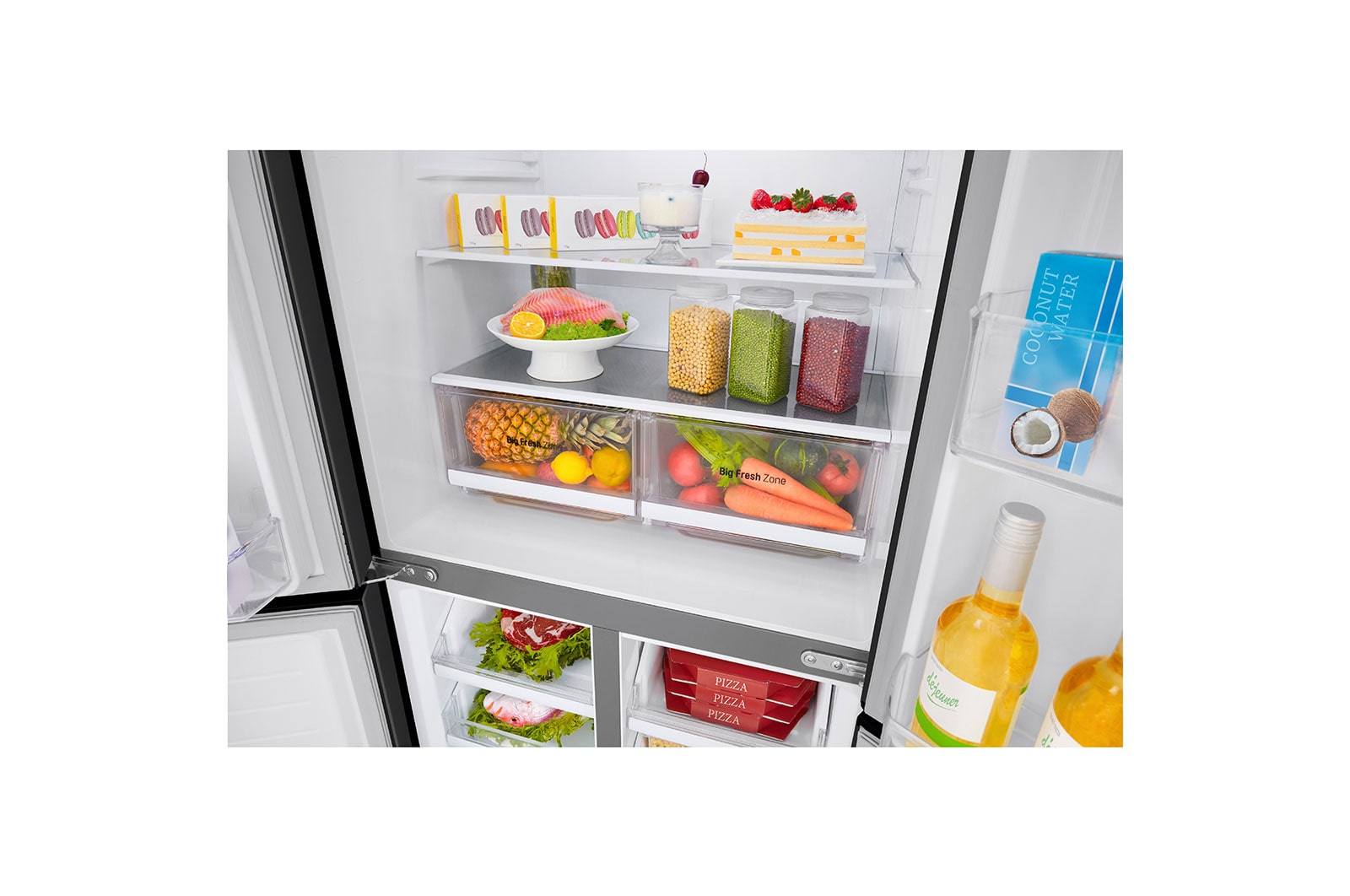 LG 530L Slim French Door Fridge in Black Finish, GF-B530BL