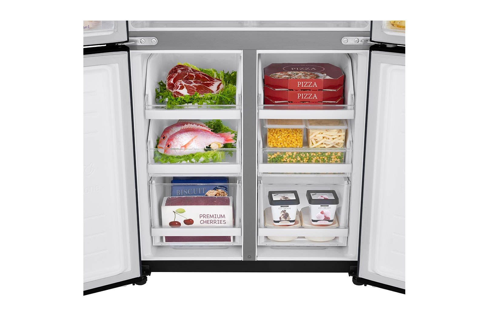 LG 530L Slim French Door Fridge in Black Finish, GF-B530BL