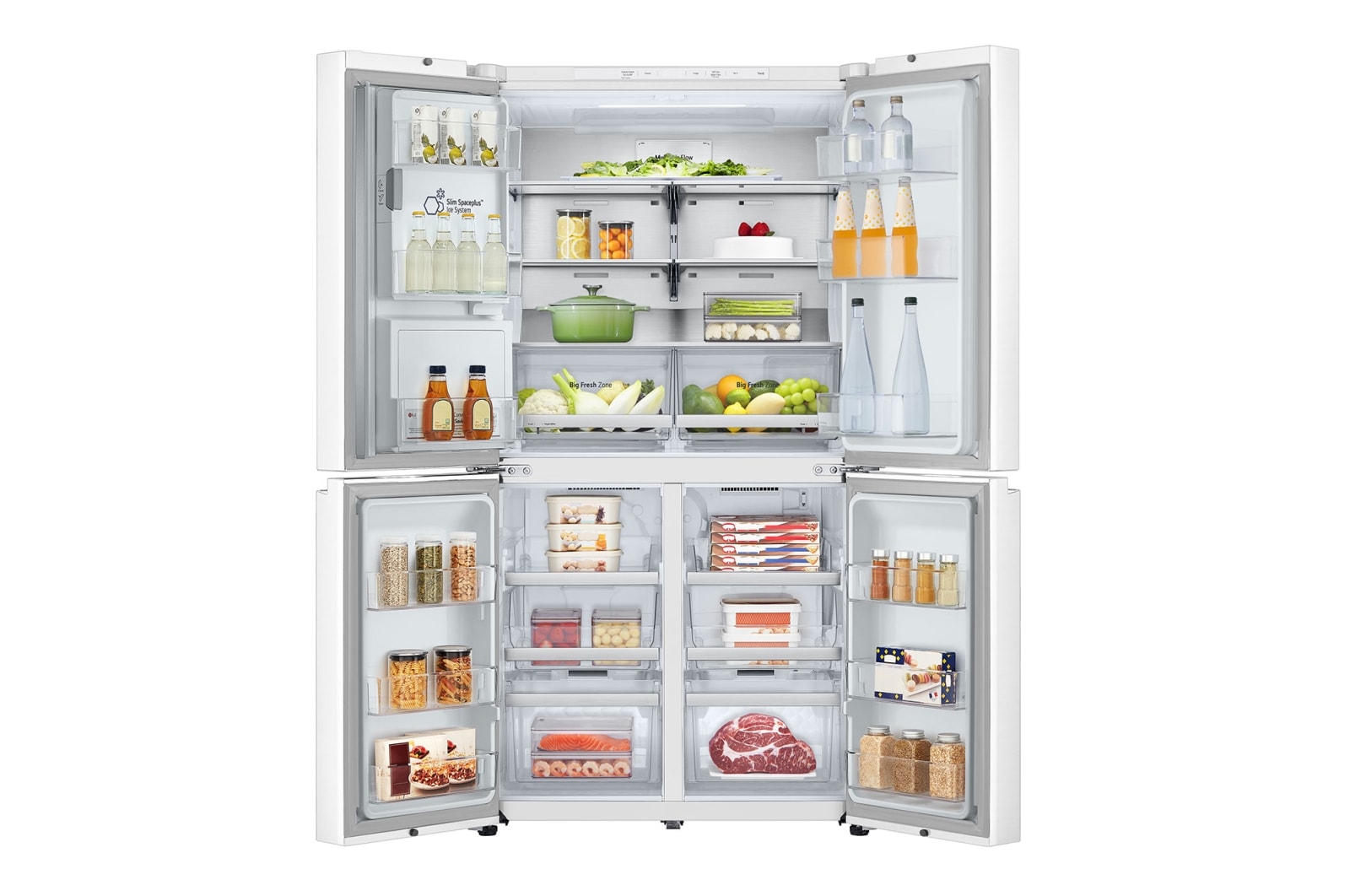 LG 637L French Door Fridge with Ice & Water Dispenser , GF-L700MWH