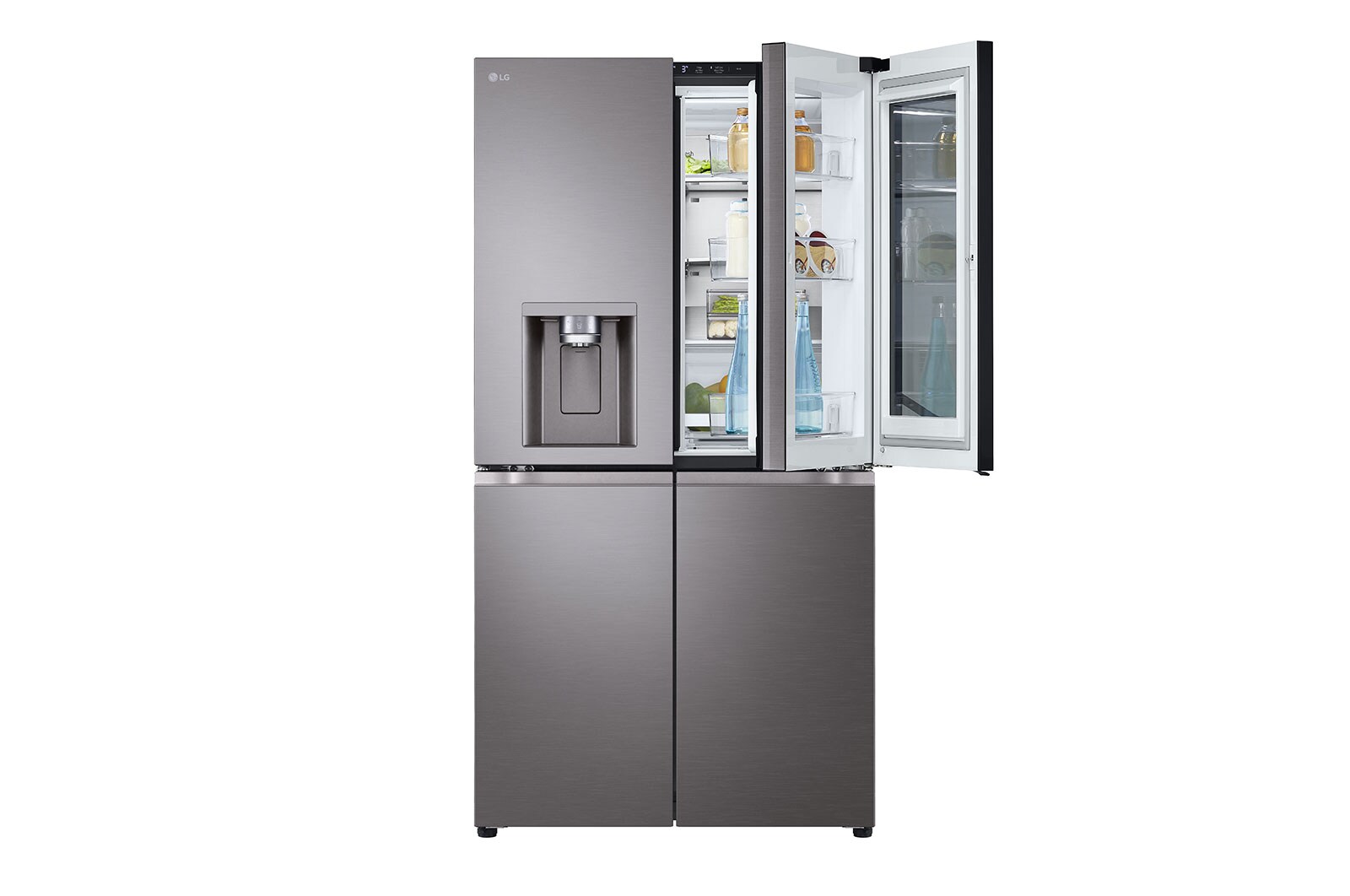 LG 642L InstaView® French Door Fridge in Black Stainless Finish GF-V700BSLC, GF-V700BSLC