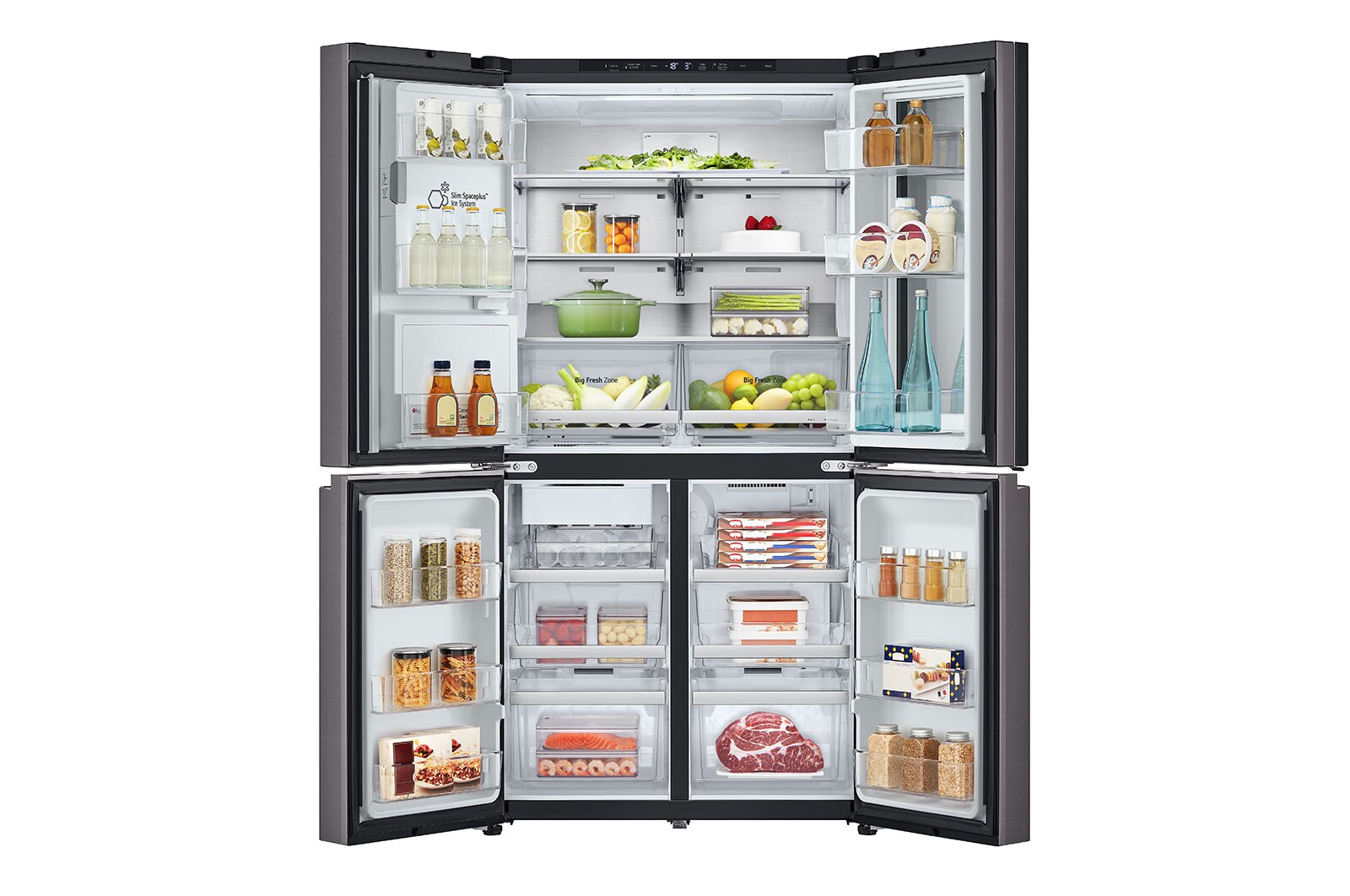 LG 642L InstaView® French Door Fridge in Black Stainless Finish GF-V700BSLC, GF-V700BSLC