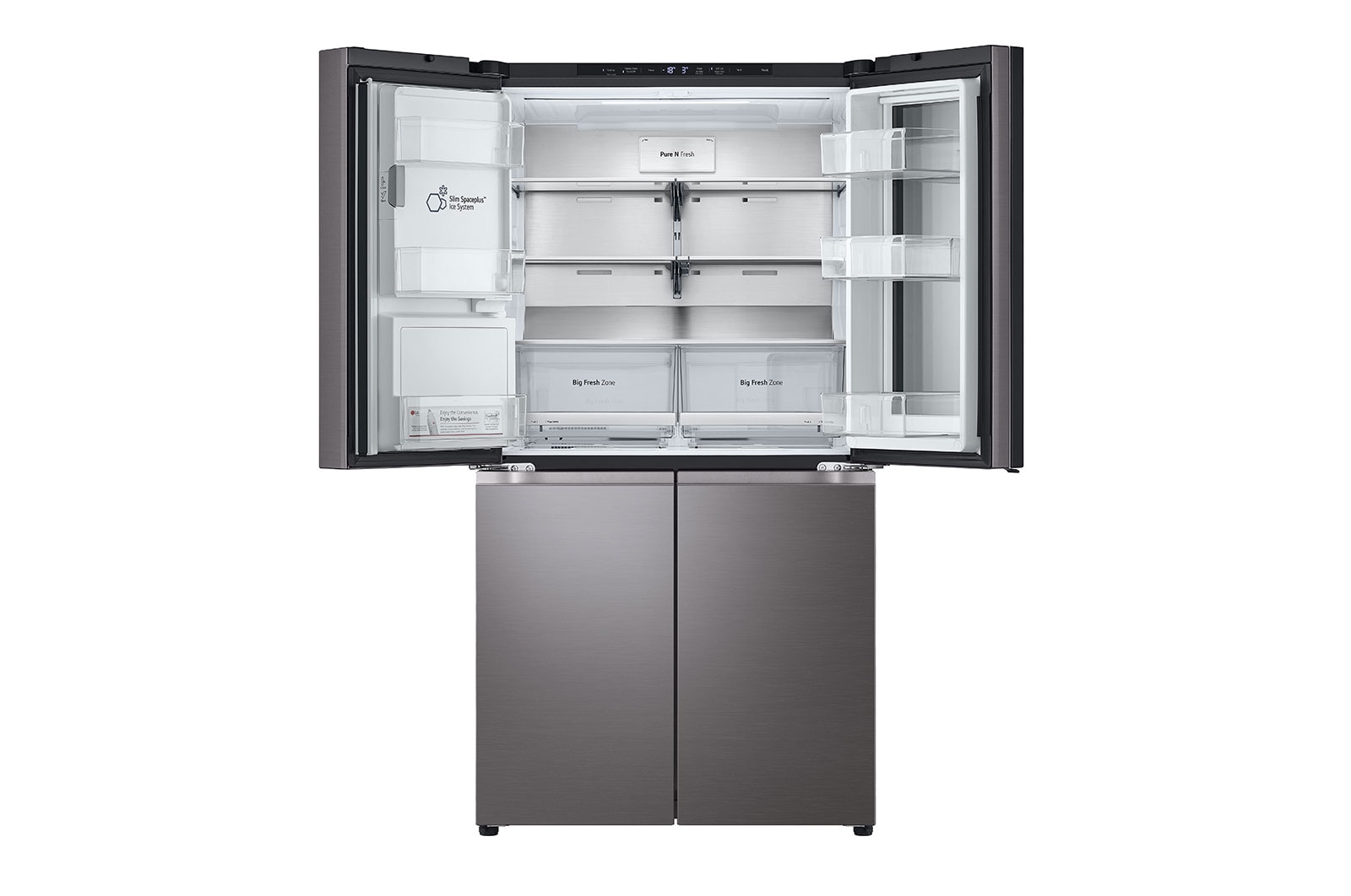 LG 642L InstaView® French Door Fridge in Black Stainless Finish GF-V700BSLC, GF-V700BSLC