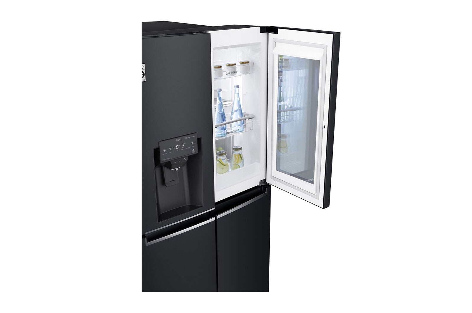 LG 847L French Door Fridge in Matte Black Finish, GF-V910MBLC